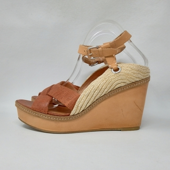 Schuler & Sons Espadrille Slingback Platform Wedge Sandals Women's US 9.5 M - Picture 3 of 12